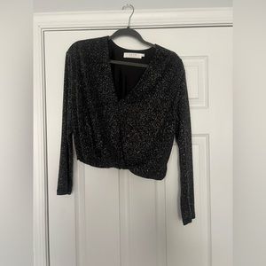 Astr - black sparkly top